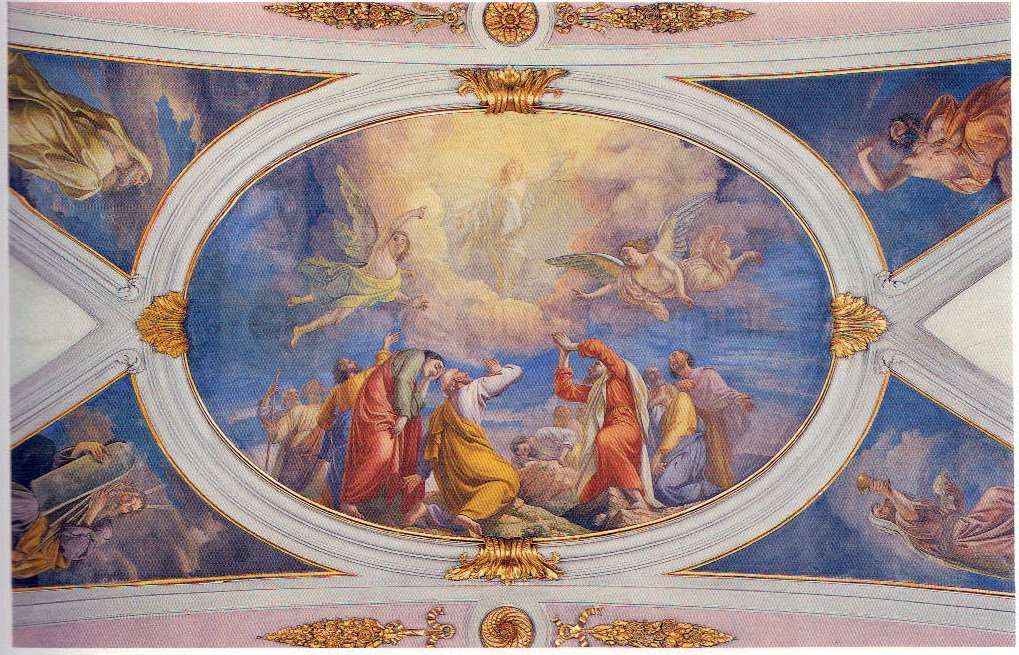 l'Ascensione - 1871-72 - affresco - chiesa della Trasfigurazione di N.S.G.C. - Breno (BS)